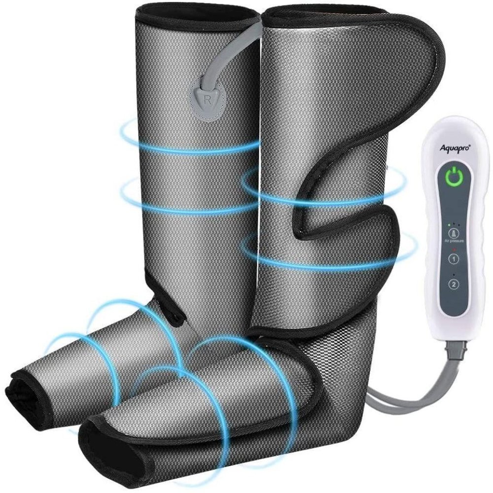 Aqua Gray Leg and Foot Compression Massager Boots